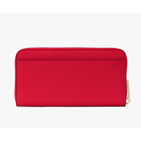 New Kate Spade Madison Saffiano Leather Large Continental Wallet Ruby Red - Picture 2 of 3